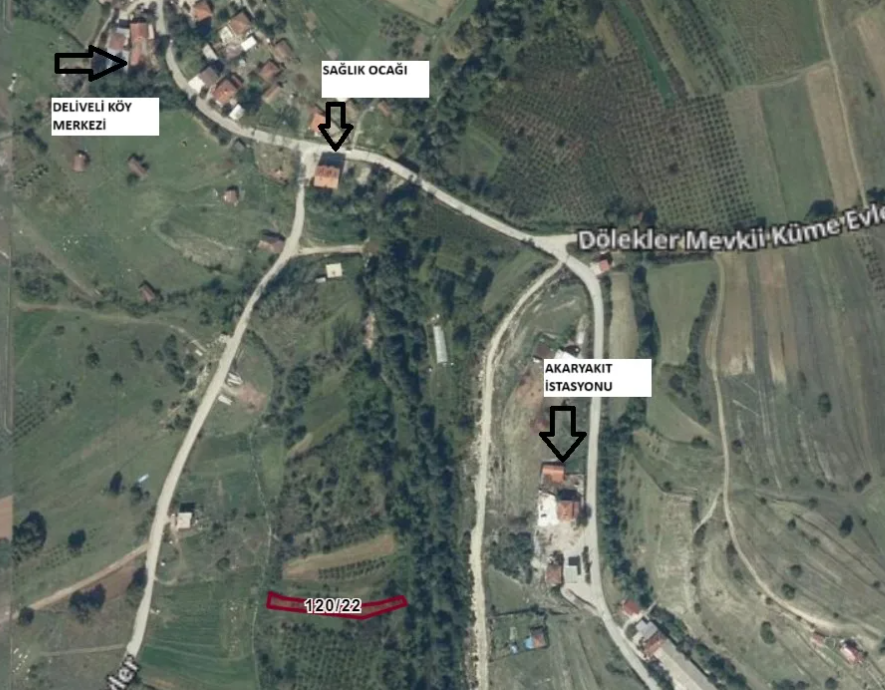 Kocaeli Kandıra Deliveli'de Satılık Dere Kenarında Tarla